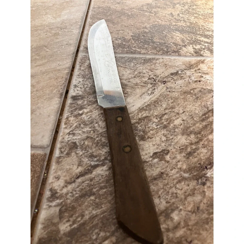 Kiwi Brand Stainless Steel Paring Knife Wood Handle 10